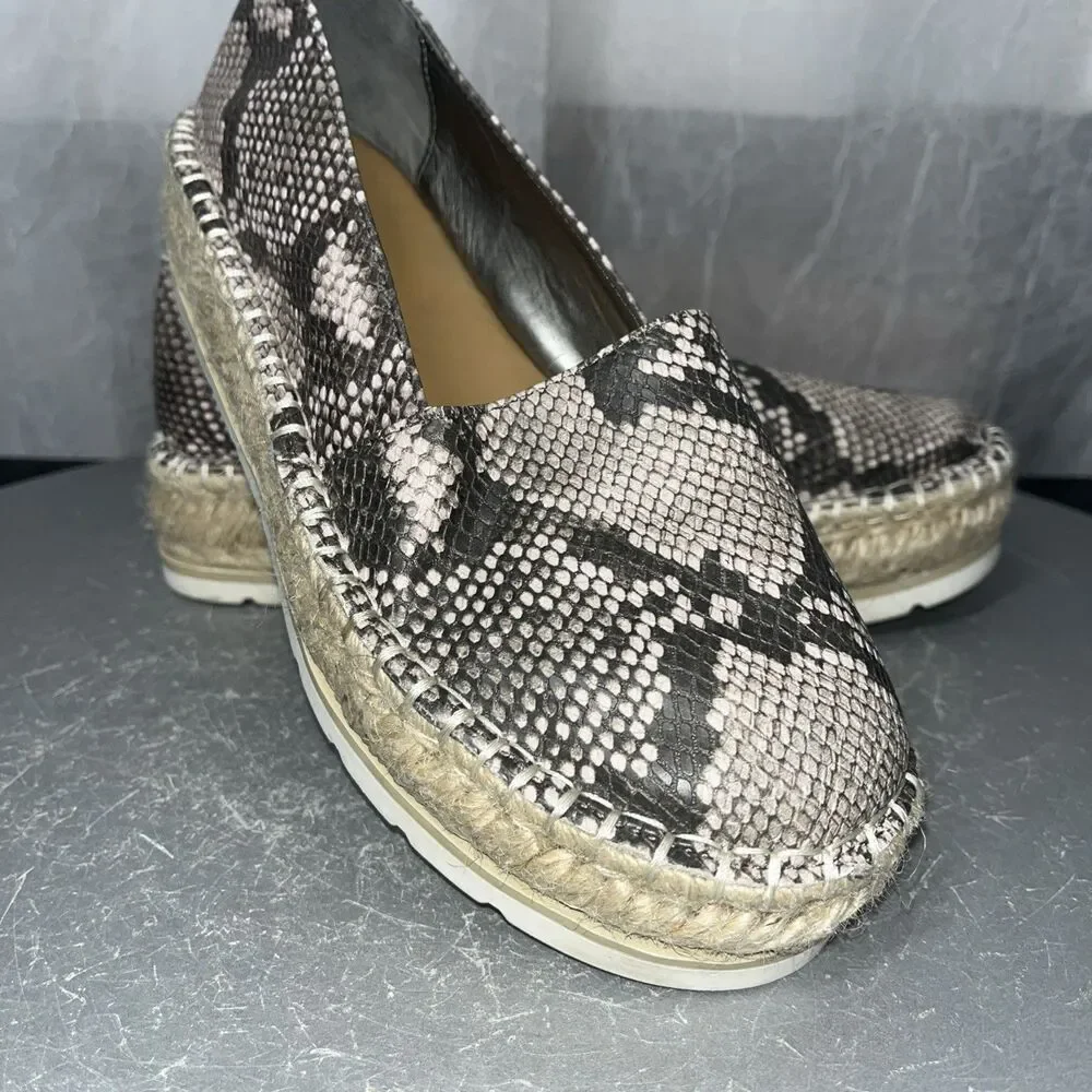 Carlos by Carlos Santana Edith Espadrilles Faux Snake Skin Size 7.5
